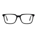 Poche - Rectangle Black Glasses for Men & Women