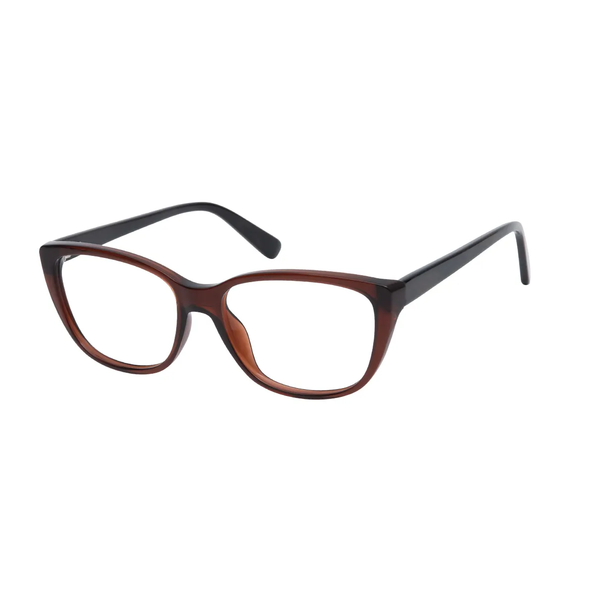 Adriana - Oval Brown Glasses for Women