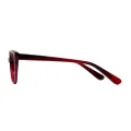 Shanon - Oval Red Glasses for Women