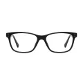 Josh - Rectangle Black Glasses for Men & Women