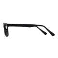 Josh - Rectangle Black Glasses for Men & Women