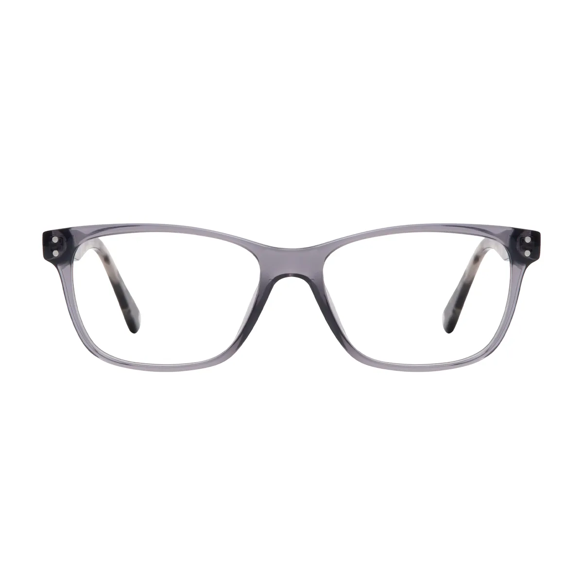 Josh - Rectangle Tortoiseshell-Gray Glasses for Men & Women
