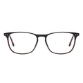 Julien - Rectangle Matte Black Glasses for Men & Women