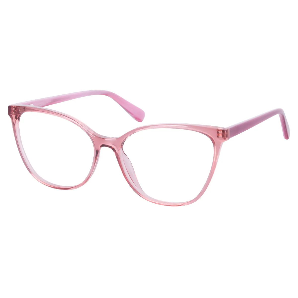 Bianca - Square Pink Glasses for Women