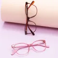 Bianca - Square Pink Glasses for Women