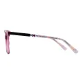 Everett - Square Translucent Pink Glasses for Women