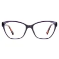 Latte - Cat-eye Purple-Tortoiseshell Glasses for Women