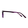 Ariel - Oval Purple Glasses for Men & Women