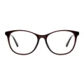 Ariel - Oval Brown Glasses for Men & Women