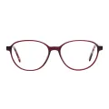 Sienna - Oval Red Glasses for Women