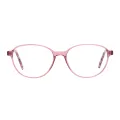 Sienna - Oval Pink Glasses for Women