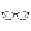 Julien - Rectangle Bright Black Glasses for Men & Women