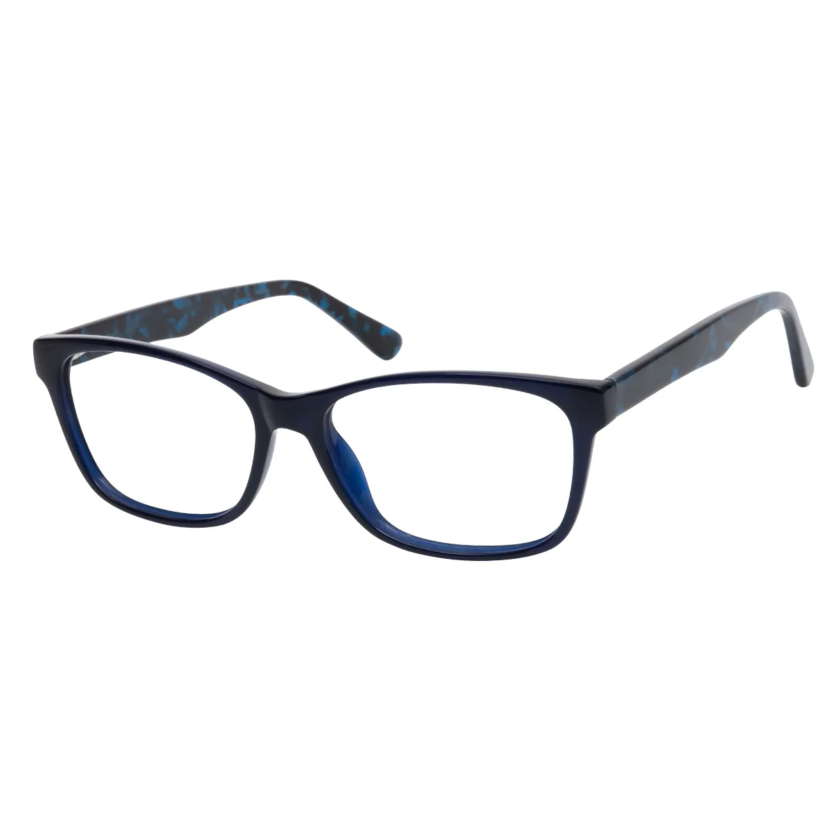 Rodrigo - Rectangle Blue-Tortoiseshell Glasses for Men
