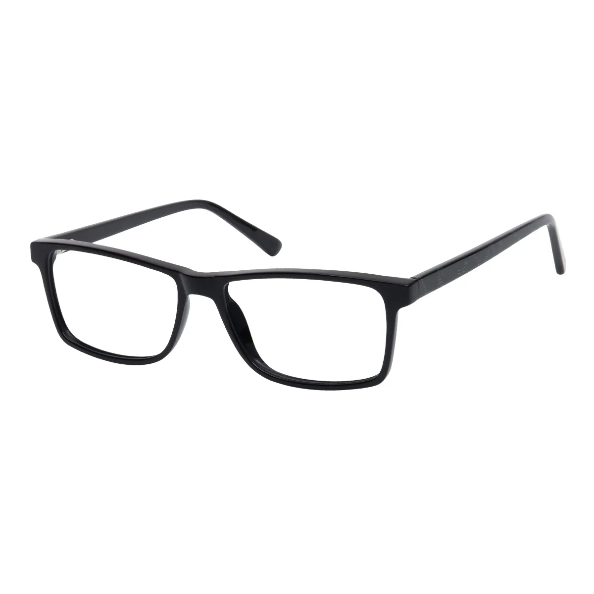 Ramiro - Rectangle Black Glasses for Men