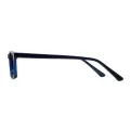 Ramiro - Rectangle Blue Glasses for Men