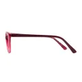 Kat - Oval Red Glasses for Women