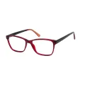 Joshua - Rectangle Red Glasses for Women