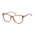 Amber - Square Brown Glasses for Women