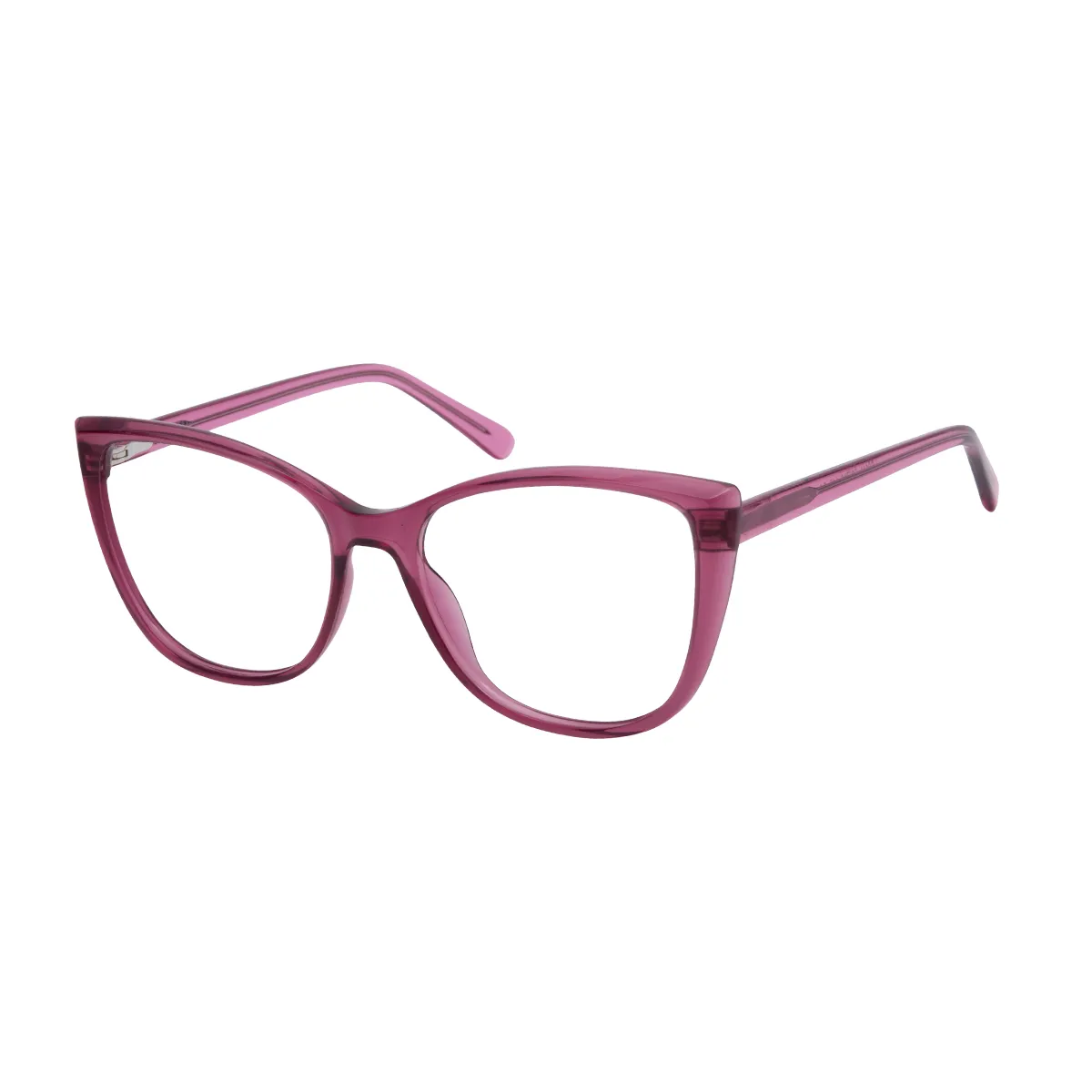 Amber - Square Purple Glasses for Women