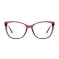 Amber - Square Purple Glasses for Women