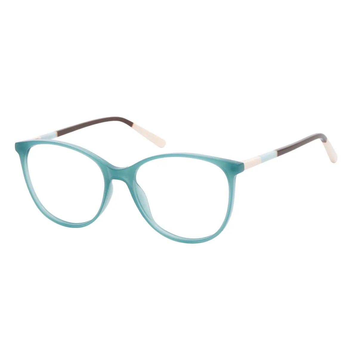 Vicky - Round Blue Glasses for Women