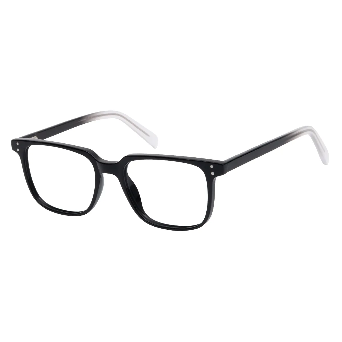 Edith - Rectangle Black Glasses for Men & Women