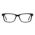Juan - Rectangle Black Glasses for Men & Women