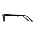 Juan - Rectangle Green Glasses for Men & Women