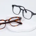 Lori - Square Gray Glasses for Men & Women
