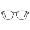 Lori - Square Gray Glasses for Men & Women