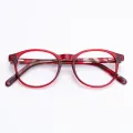 Liz - Round Red Glasses for Men & Women