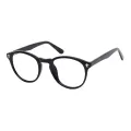 Nia - Oval Black Glasses for Men & Women