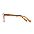 Nia - Oval Brown Glasses for Men & Women