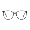 Tania - Round Gray Glasses for Women