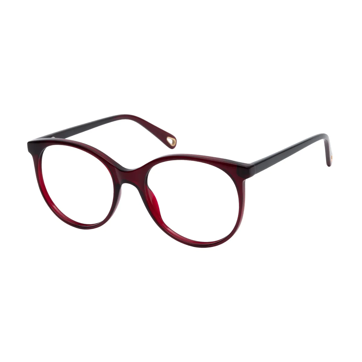 Tania - Round Red Glasses for Women