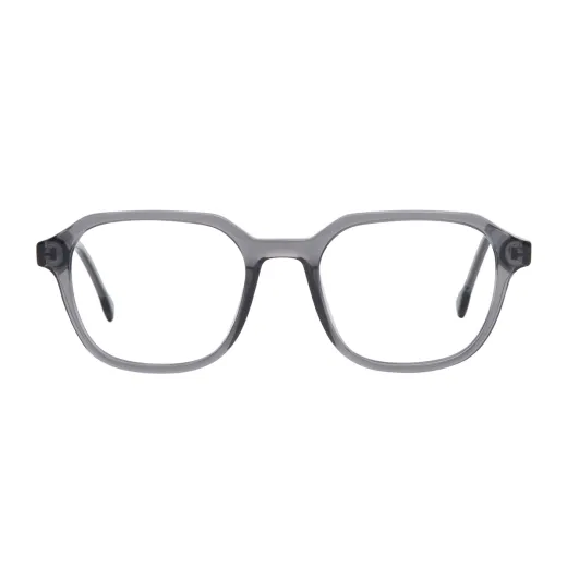 Bruno - Square Gray Glasses for Men & Women