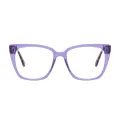 Zoe - Square Purple Glasses for Women