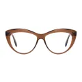 Mary - Cat-eye Brown Glasses for Women