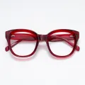 Martha - Square Red Glasses for Women