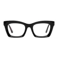 Justine - Square Black Glasses for Men & Women