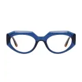 Kaida - Geometric Blue-Tortoiseshell Glasses for Women