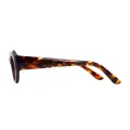 Kaida - Geometric Purple-Tortoiseshell Glasses for Women