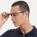 Antonio - Square Gray Glasses for Men