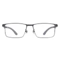 Jeff - Rectangle Gray Glasses for Men & Women