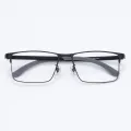 Jeff - Rectangle Gray Glasses for Men