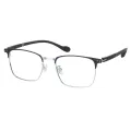 Peet - Rectangle Silver Glasses for Men