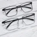 Terry - Square Silver Glasses for Men