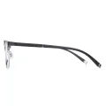 Terry - Square Silver Glasses for Men
