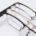Kevin - Rectangle Gray Glasses for Men