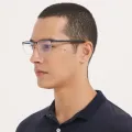 Kevin - Square Cream Glasses for Men